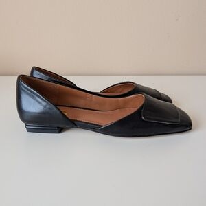 Franco Sarto Womens Tracy Square Toe Flat D'orsay. Size 5M